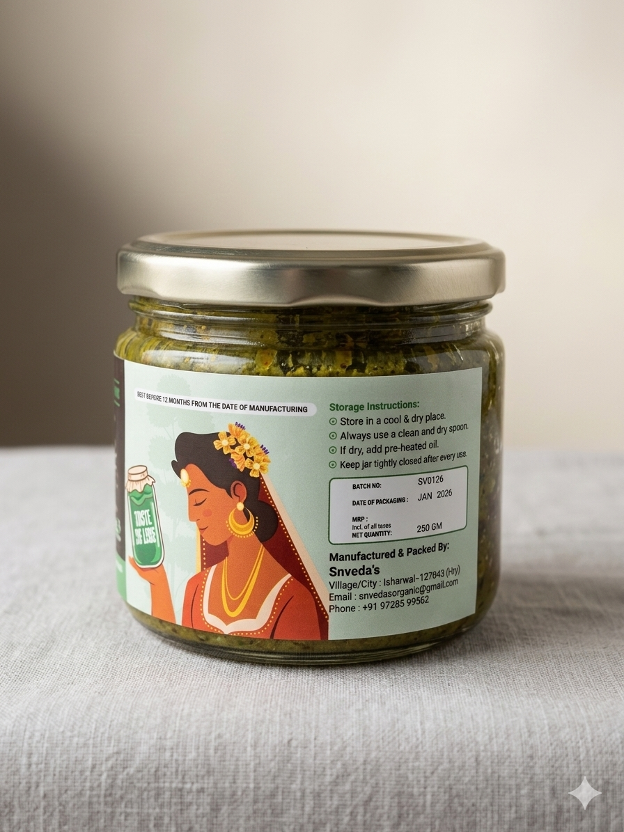 Snveda's Green Chilli Pickle