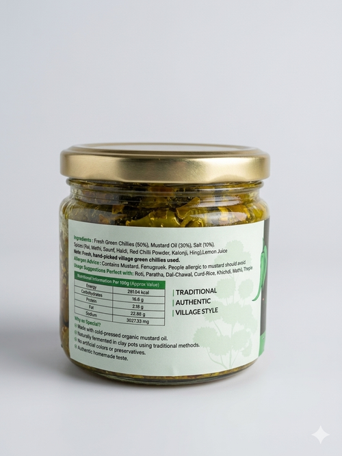 Snveda's Green Chilli Pickle